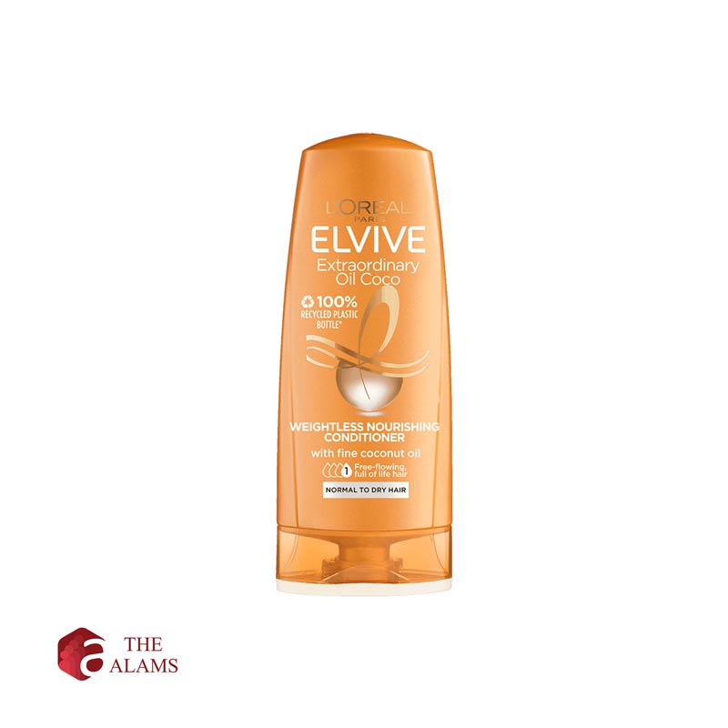 Loreal Extraordinary Oil Coconut Conditioner, 400 ml 1 Loreal conditioner nourishes normal to dry hair, without weighing it down. Infused with fine coconut oil, the formula intensely nourishes.