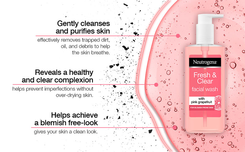 Neutrogena Fresh And Clear Facial Wash, 200 ml 2 Neutrogena Fresh And Clear Facial Wash, 200 ml - Image 2
