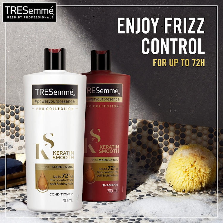 Tresemme Keratin Smooth Conditioner For Frizzy Hair, 700 ml 4 Tresemme Keratin Smooth Conditioner For Frizzy Hair, 700 ml - Image 4