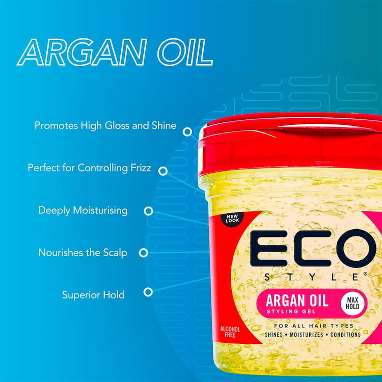 Eco Style Argan Oil Styling Hair Gel, 473 ml 2 Eco Style Argan Oil Styling Hair Gel, 473 ml - Image 2