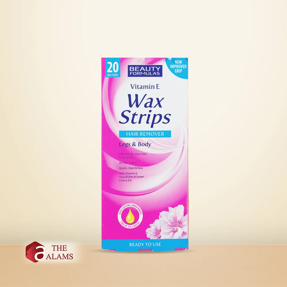 Beauty Formulas Vitamin E Wax Strips- For Leg & Body, 20 Pcs 1 Beauty Formulas Vitamin E Wax Strips- For Leg & Body, 20 Pcs