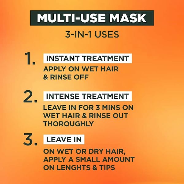 Garnier Hair Food Papaya 3 In 1 Repairing Hair Mask SAMPLE, 130 ml 5 Garnier Hair Food Papaya And Amla 3 In 1 Repairing Hair Mask, 400 ml