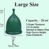 Shordy Medical Grade Silicone Menstrual Cups Size L Set of 2 1