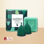 Shordy Medical Grade Silicone Menstrual Cups- Size L, Set of 2