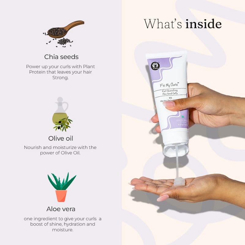 Fix My Curls Curl Quenching Flax Seed Gelly, 100 g 6 Fix My Curls Curl Quenching Flax Seed Gelly, 100 g - Image 6