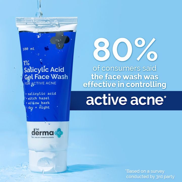 The Derma Co. 1% Salicylic Acid Gel Daily Face Wash For Acne, 100 ml 2 The Derma Co. 1% Salicylic Acid Gel Daily Face Wash For Acne, 100 ml - Image 2