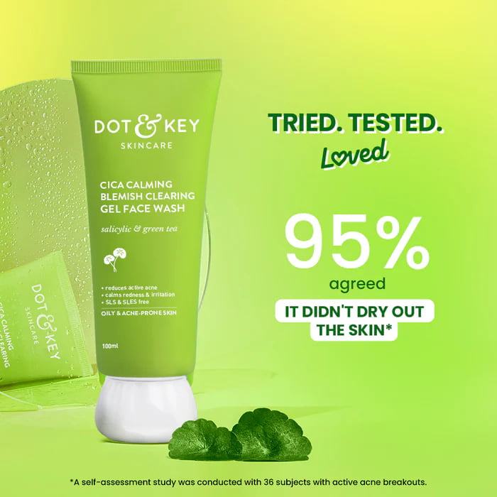 Dot & Key Cica And 2% Salicylic Face Wash For Oily Acne Prone Skin, 100 ml 4 Dot & Key Cica And 2% Salicylic Face Wash For Oily Acne Prone Skin, 100 ml - Image 4