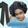 The Alams No-Slip Satin Hair Bonnet, Large Black 11 The Alams No Slip Satin Hair Bonnet Large Black 1
