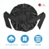 The Alams No-Slip Satin Hair Bonnet, Large Black 10 The Alams No Slip Satin Hair Bonnet Large Black 3