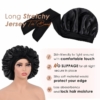 The Alams No-Slip Satin Hair Bonnet, Large Black 8 The Alams No Slip Satin Hair Bonnet Large Black 4
