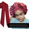 The Alams No Slip Satin Hair Bonnet Large Maroon 1