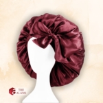 The Alams No-Slip Satin Hair Bonnet, Large Maroon