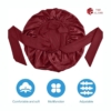 The Alams No Slip Satin Hair Bonnet Large Maroon 3