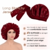 The Alams No Slip Satin Hair Bonnet Large Maroon 4