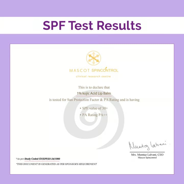 The Derma Co. 1% Kojic Acid Lip Balm SPF 30 For Pigmented Lips, 4.5 g 5 The Derma Co. 1% Kojic Acid Lip Balm SPF 30 For Pigmented Lips, 4.5 g - Image 5