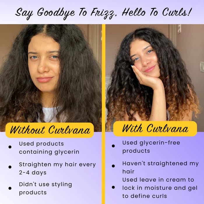 Curlvana Curl Styling Essentials Combo 2 Curlvana Curl Styling Leave In Cream, 200 ml