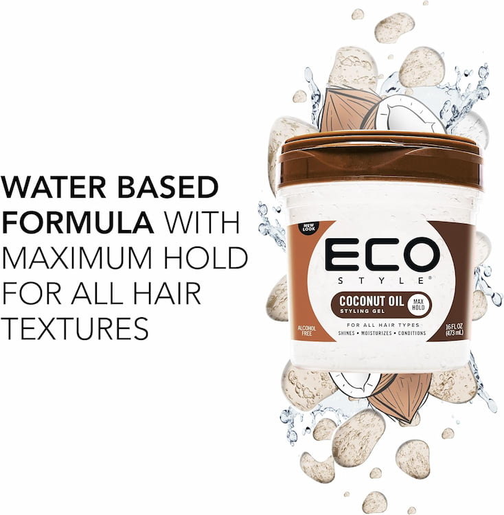 Eco Style Coconut Oil Styling Hair Gel, 473 ml 3 Eco Style Coconut Oil Styling Hair Gel, 473 ml - Image 3