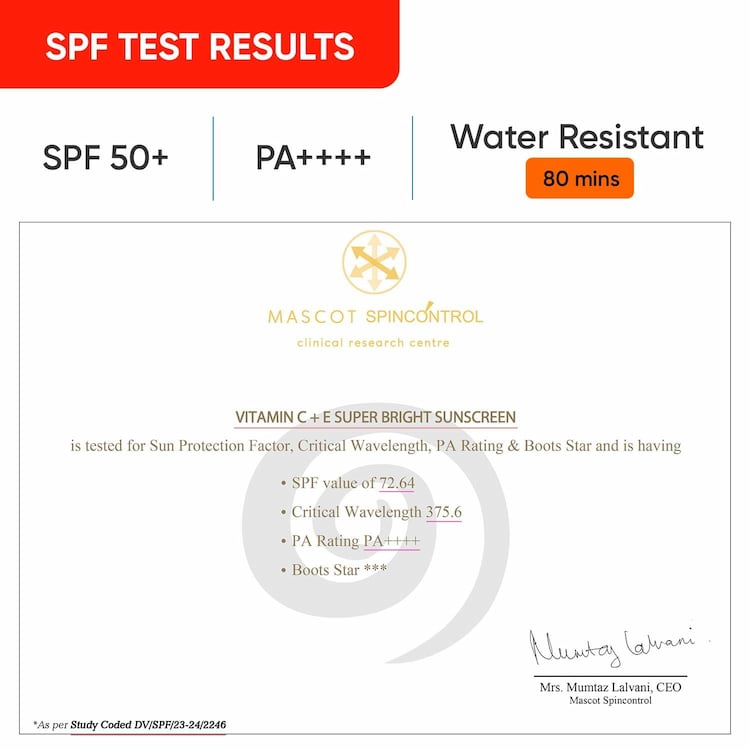 Dot & Key Vitamin C + E Super Bright Sunscreen SPF 50+ PA++++, 80 g 5 Dot & Key Vitamin C + E Super Bright Sunscreen SPF 50+ PA++++, 80 g