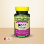 Spring Valley Extra Strength Biotin Plus Keratin Tablets Dietary Supplement 10,000 Mcg, 60 Tablets