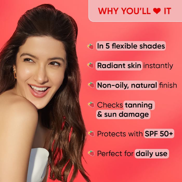 Dot & Key Strawberry Dew Tinted Sunscreen SPF 50+ PA++++ 01 Porcelain, 50 ml 4 Dot & Key Strawberry Dew Tinted Sunscreen SPF 50+ PA++++ 01 Porcelain, 50 ml - Image 4