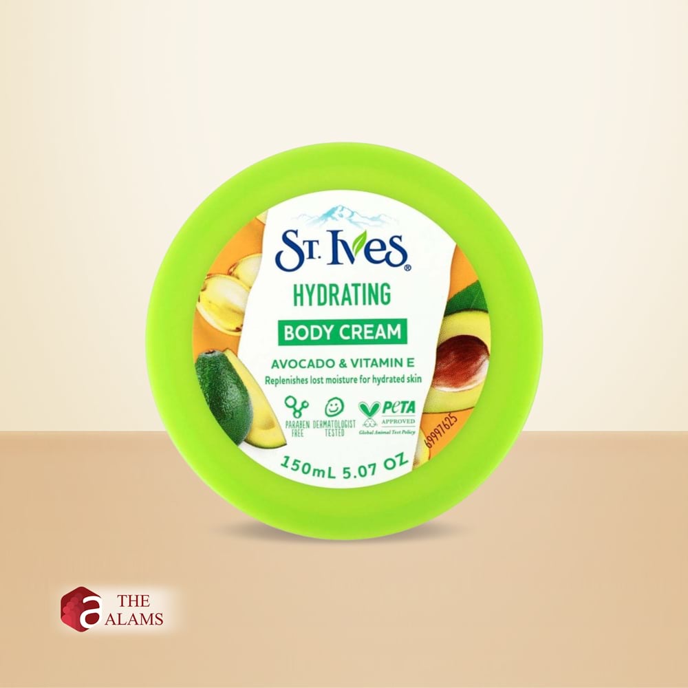 St. Ives Hydrating Avocado And Vitamin E Body Cream, 150 ml 1 St. Ives Hydrating Avocado And Vitamin E Body Cream, 150 ml