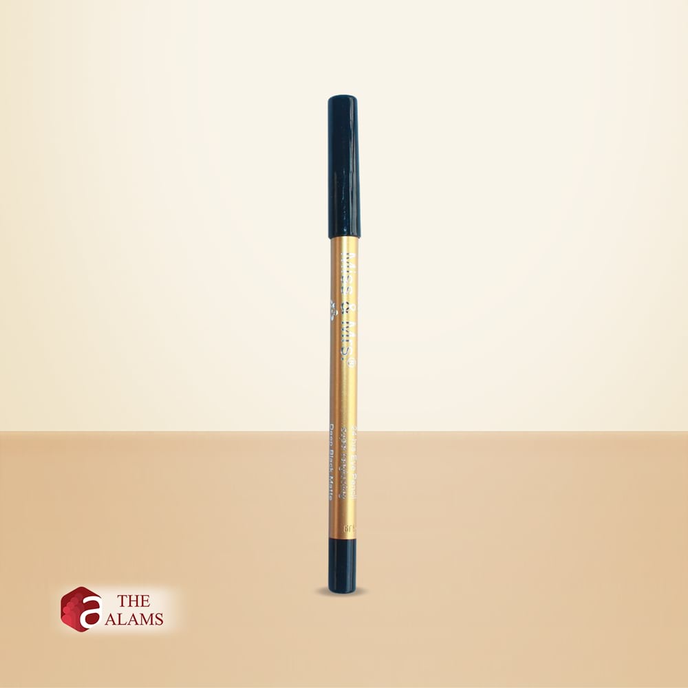 Miss & Mrs Super Long Lasting Eye Pencil Deep Black Matte 1 Miss & Mrs Super Long Lasting Eye Pencil Deep Black Matte