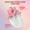 Double Layer Waterproof Shower Cap Baby Pink 2