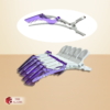 Duckbill Hair Clips Set of 5 pcs, Purple And White 2 Duckbill Hair Clips Set of 5 pcs Purple And White