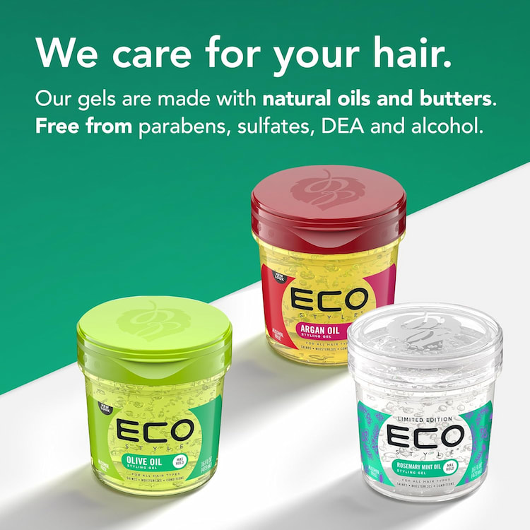 Eco Style Argan Oil Styling Hair Gel, 473 ml 4 Eco Style Argan Oil Styling Hair Gel, 473 ml - Image 4