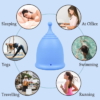 Shordy Medical Grade Silicone Menstrual Cup Blue Size S 5