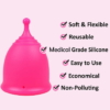 Shordy Medical Grade Silicone Menstrual Cup Pink Size S 2
