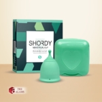 Shordy Medical Grade Silicone Menstrual Cup Green- Size S